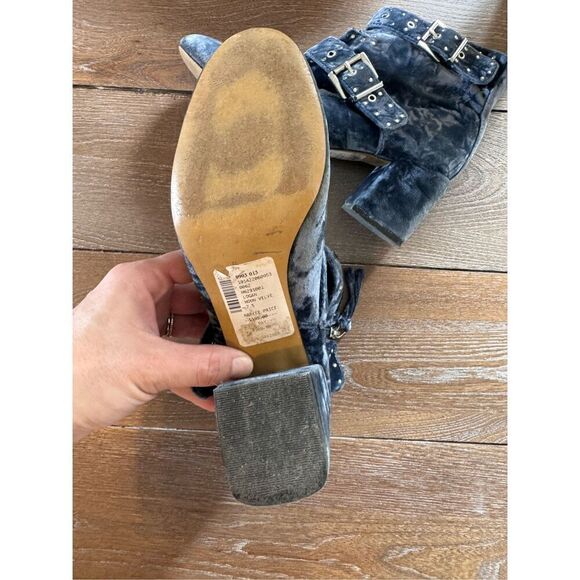 REBECCA MINKOFF Women's Moon Crushed Velvet Logan Booties Size 7.5 - Picture 6 of 9